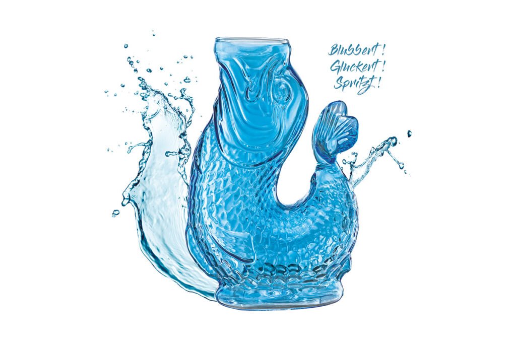 Fisch Wasserkaraffe Blau
