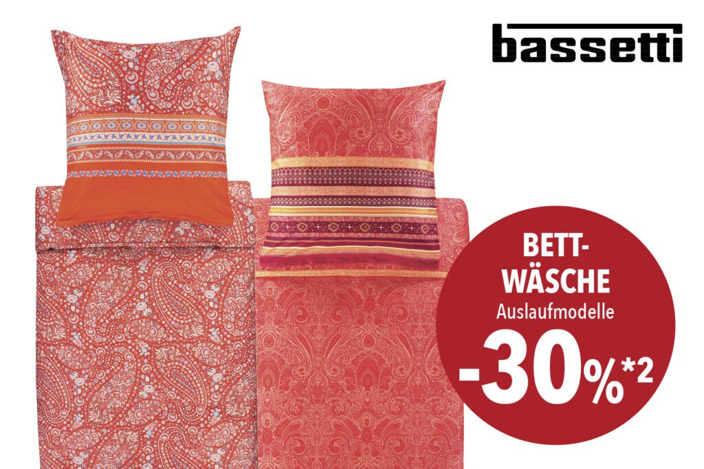 Bassetti Bettwäsche Auslaufmodelle 130%