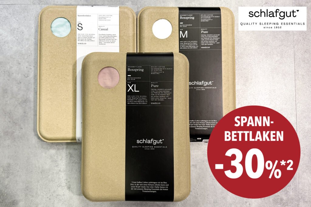 Schlafgut Spannbettlaken - 30%, verschiedene Farben