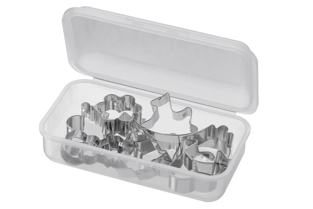 Ausstechformen in Aufbewahrungsbox, Weiß, mit verschiedenen Motiven