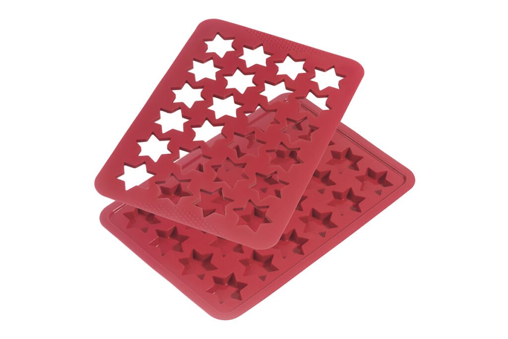 Zimtstern Silikon Backform, Rot