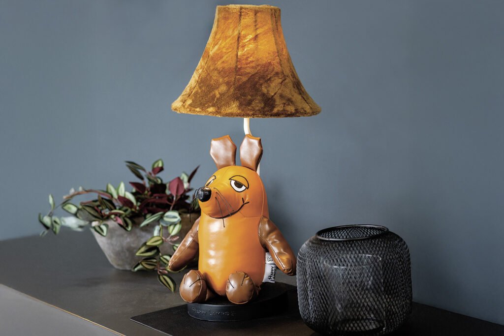 Die Maus, Tischleuchte, Orange/Braun
