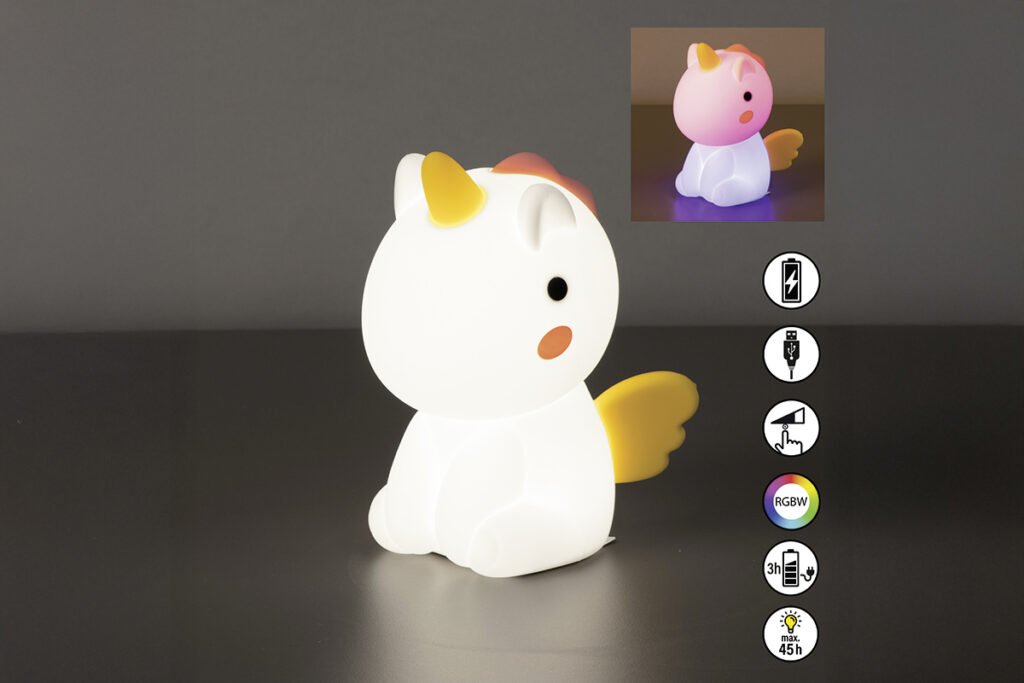Nachtlicht aus Silikon, Einhorn