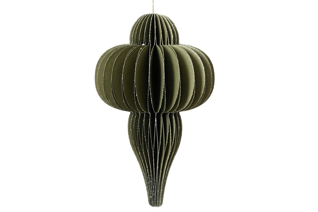 Ornament aus Papier in Grün