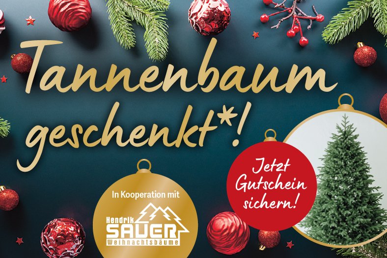 Tannenbaum geschenkt!* Im Wert von 40€. Möbel Wiemer in Kooperation mit Hendrik Sauer Weihnachtsbäume