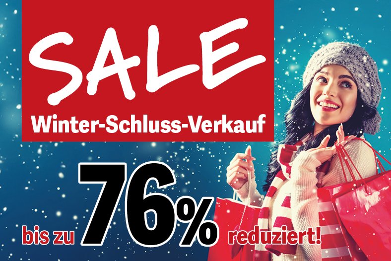 Sale: Winter-Schluss-Verkauf bis zu 76% reduziert