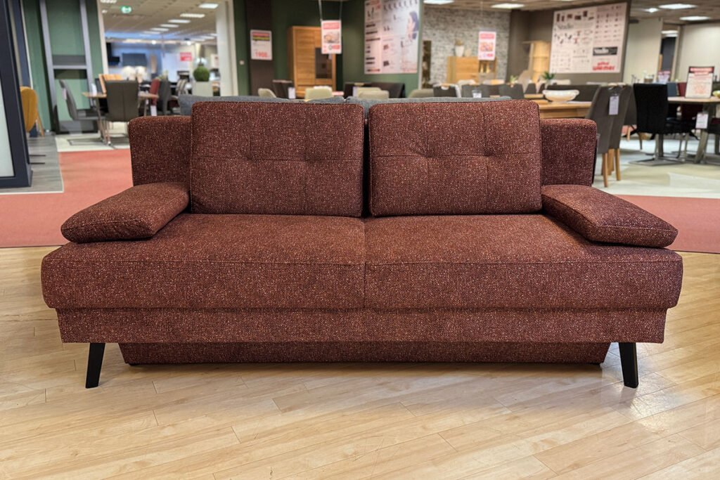Schlafsofa, Strukturstoff Braun