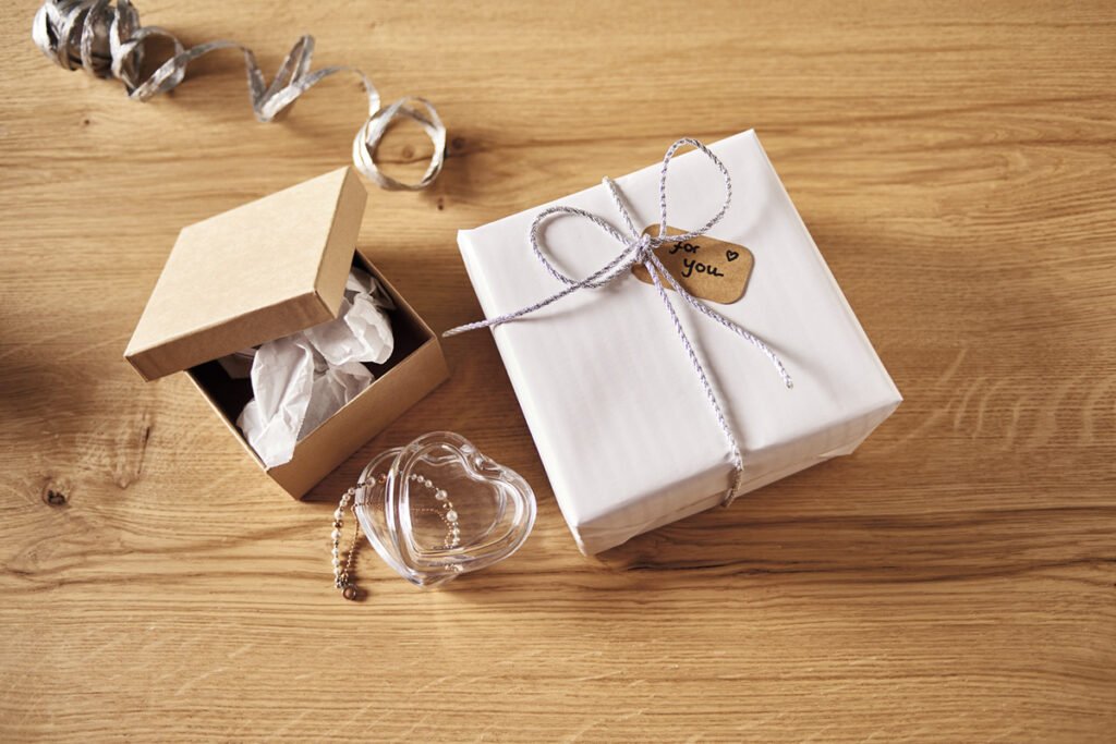 Herzdose, klar, aus Glas