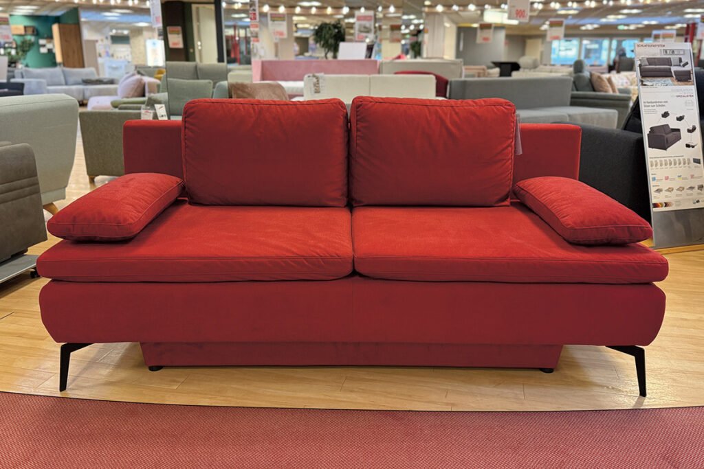 Schlafsofa, Strukturstoff Rot