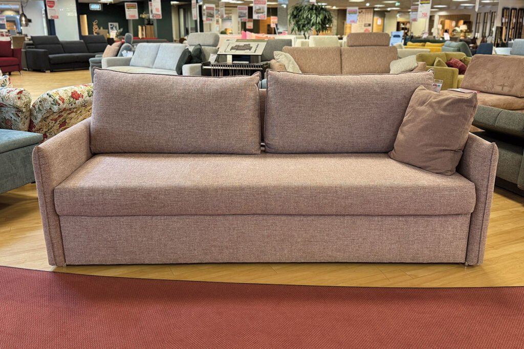 Doppelliege, Strukturstoff Rosa/Beige