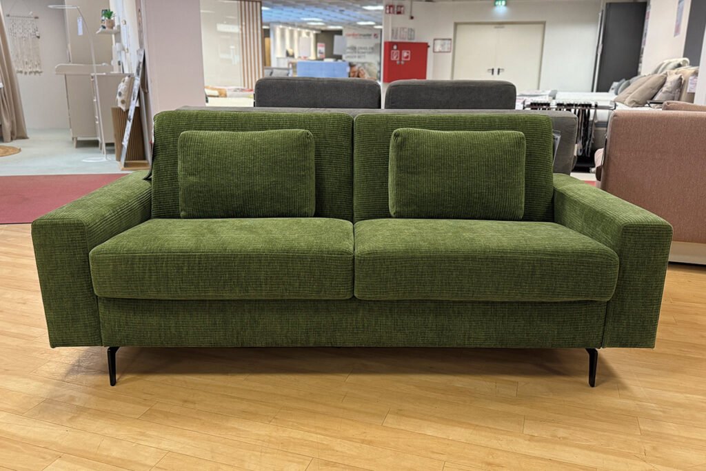 Schlafsofa, Strukturstoff Moosgrün