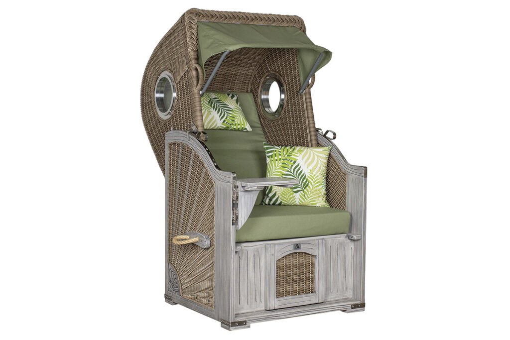 Single-Strandkorb, Mahagoniholz