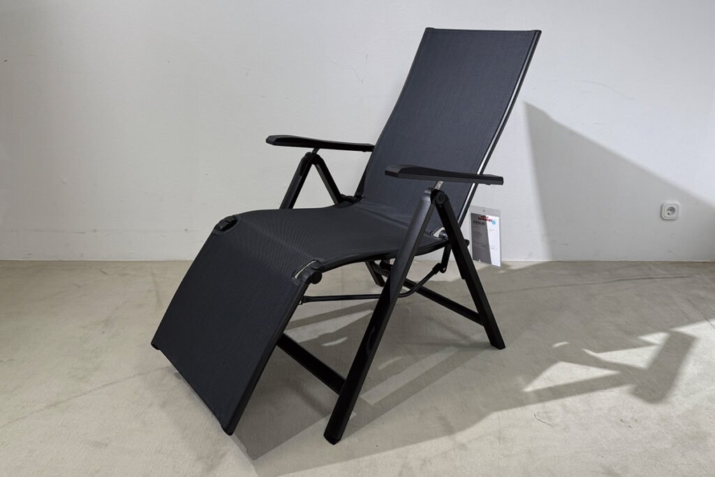 Relaxsessel Anthrazit, verstellbar.