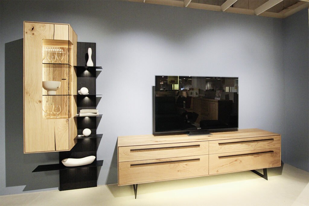 Wohnkombination Wildeiche massiv