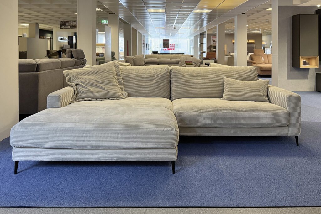 Eckkombination Cord Grau