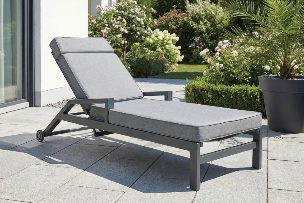 Gartenliege Grau