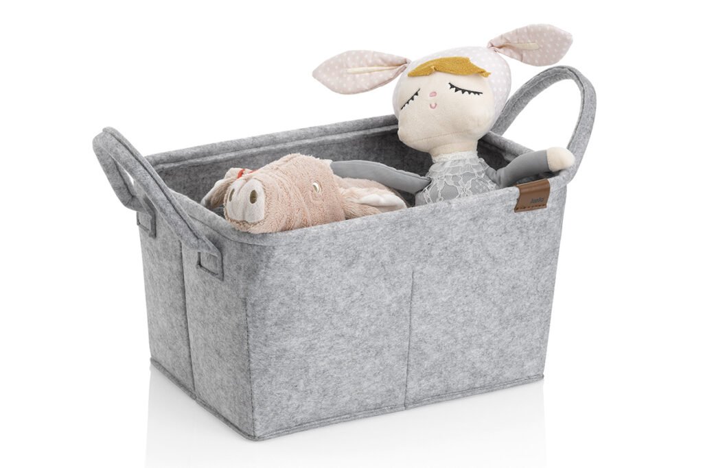Tragekorb, Grau, Filz