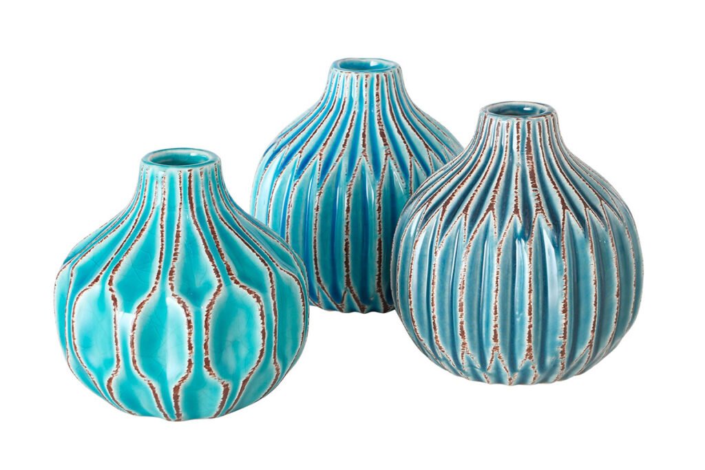 Vase Blau versch. Farben und Ausführungen