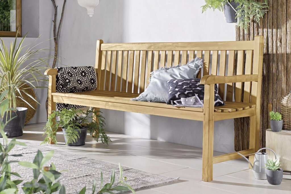 Gartenbank Teakholz massiv