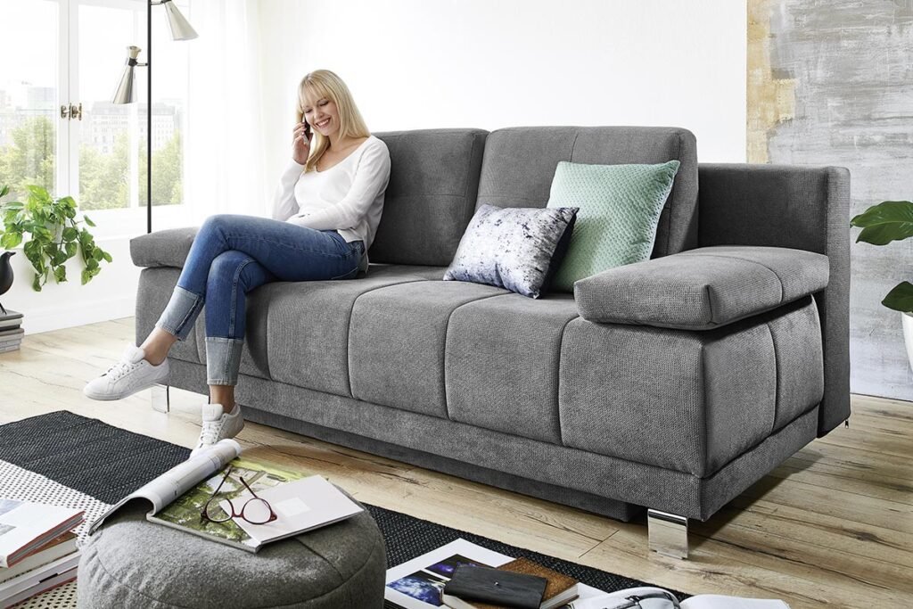 Schlafsofa, Grau