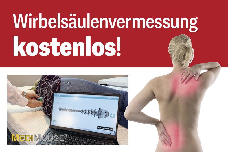 Kostenlose Wirbelsäulenvermessung mit der Medimouse