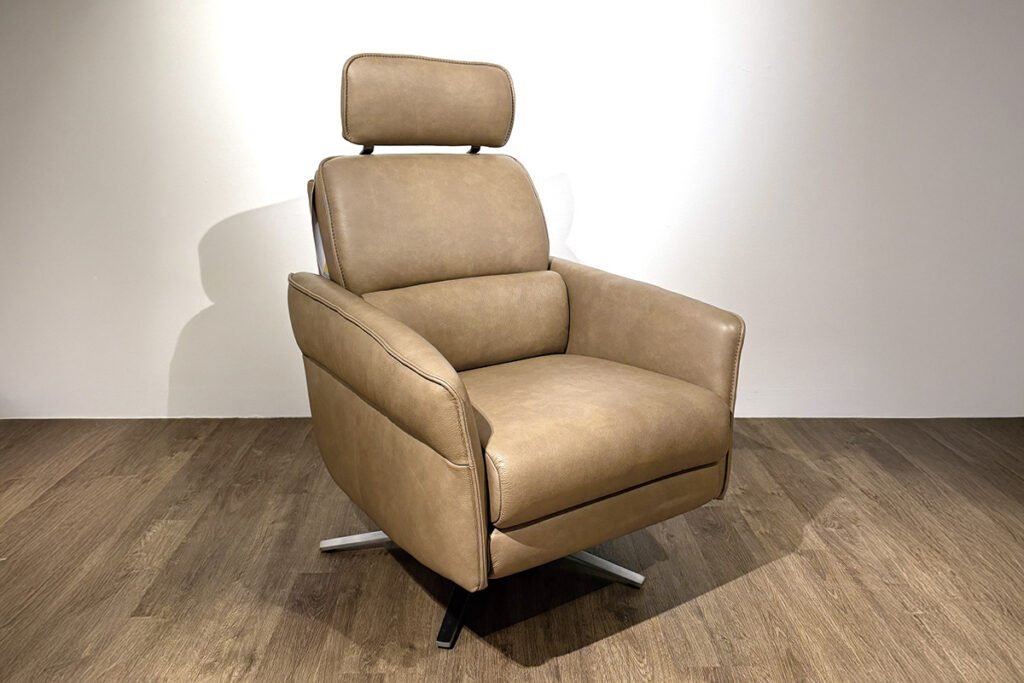 Leder Eleganza Tortug, Sternfuß Edelstahloptik