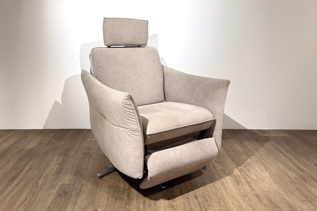 Longlife®-Leder Smoke, Sternfuß Edelstahl