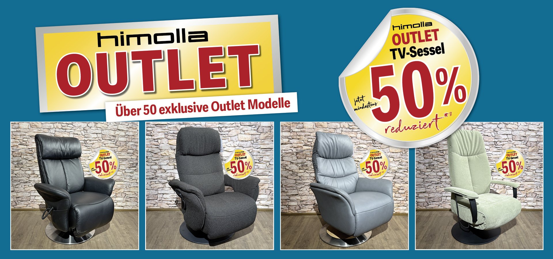 Himolla Outlet, TV-Sessel mindestens 50% reduziert